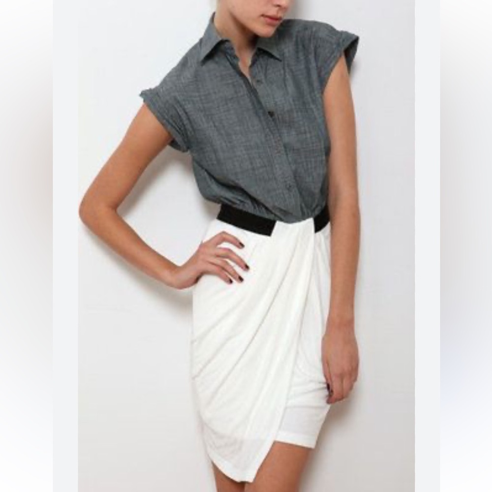 Alexander Wang Oxford shirt dress // Chambray and Jersey